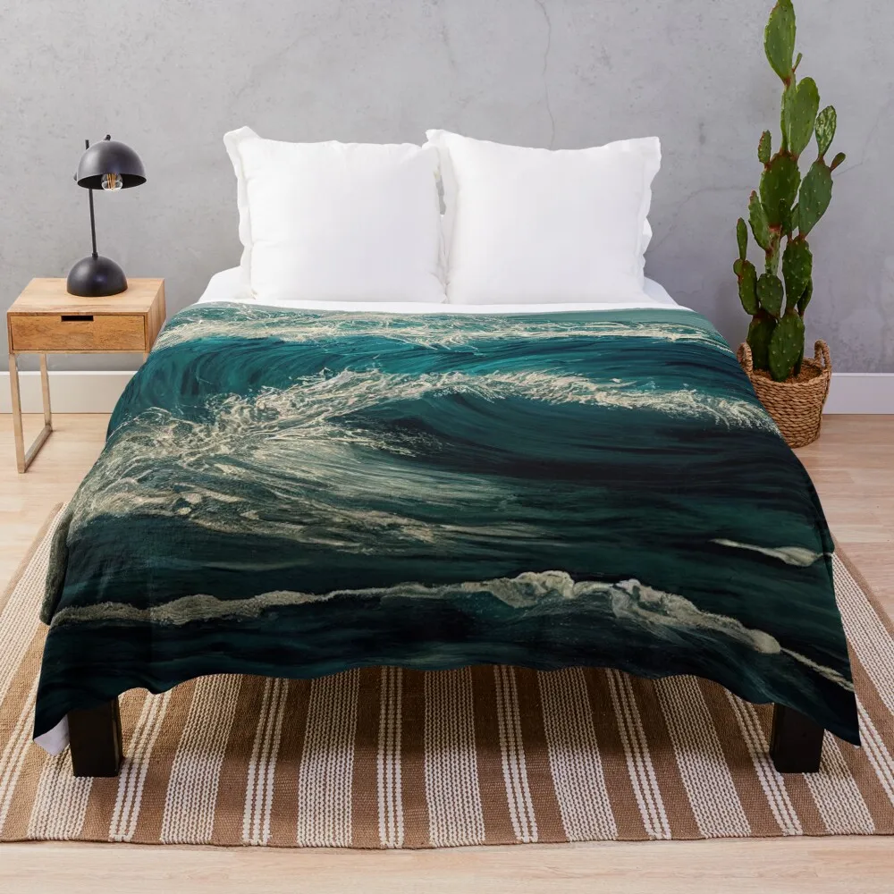 

Rip Curl ocean wave Throw Blanket Multi-Purpose Tourist Camping manga Blankets