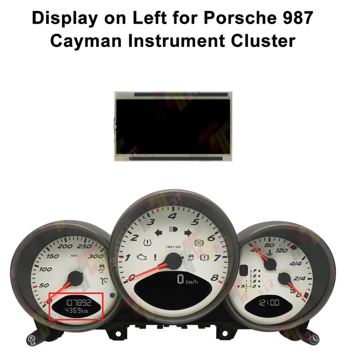 Armaturenbrett-LCD-Display für Porsche 911 997 Carrera/GT2/GT3/Turbo/Targa, 987 Cayman, Boxster Tachometer Instrumentencluster – Detail 4