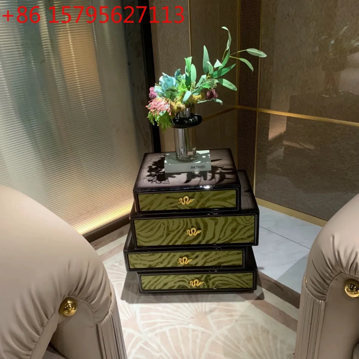 

Новая прикроватная тумба Robert с изогнутой ручкой, многофункциональная, декоративная, для виллы