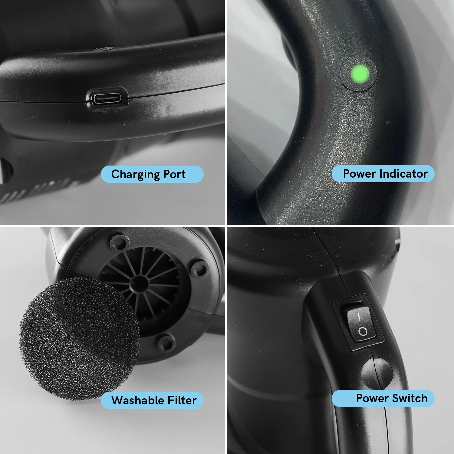 XPOWER A-3B قابلة للشحن الكهربائية منظف بالهواء منفاخ ضغط الهواء الكمبيوتر الأنظف مضخة هواء بطارية نقالة متعددة منفاخ الهواء