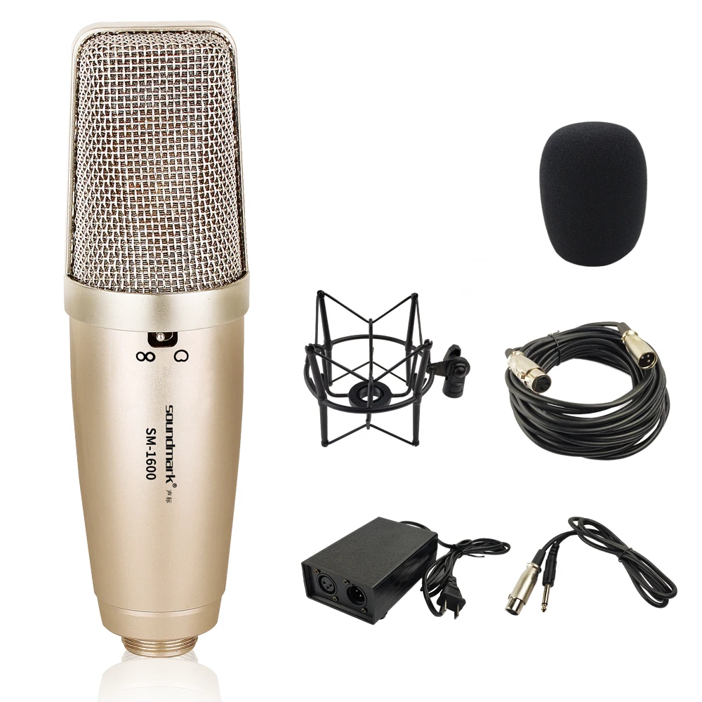 

SM-1600 Professional studio microphone for studio recording, live broadcast condenser microphone easy to install