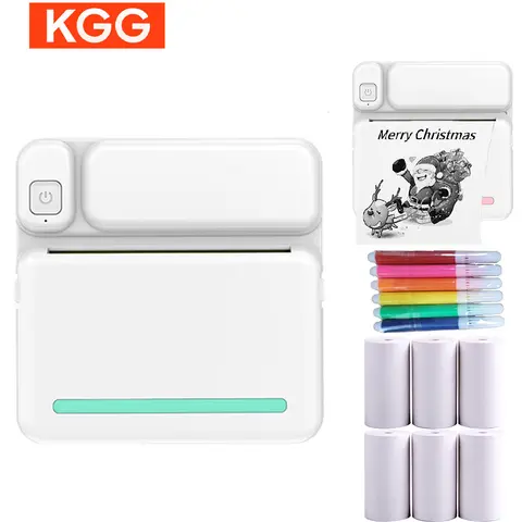 C19 Mini Printer Portable Thermal Printer Photo Pocket Thermal Label Printer 58mm Printing Wireless Bluetooth Android IOS