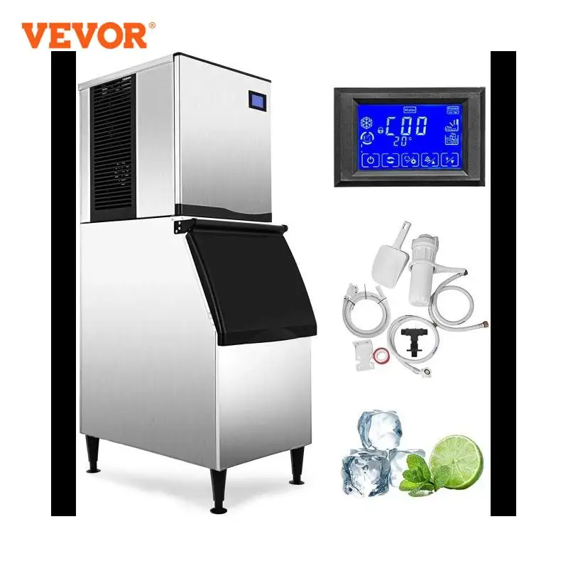 VEVOR 350LBS 550LBS/24 Giờ Kem Máy Làm Máy 300LBS Tủ Bảo Quản Màn Hình LCD Màn Hình Thiết Bị Gia Dụng Cho Thanh Nhà Hàng thương Mại