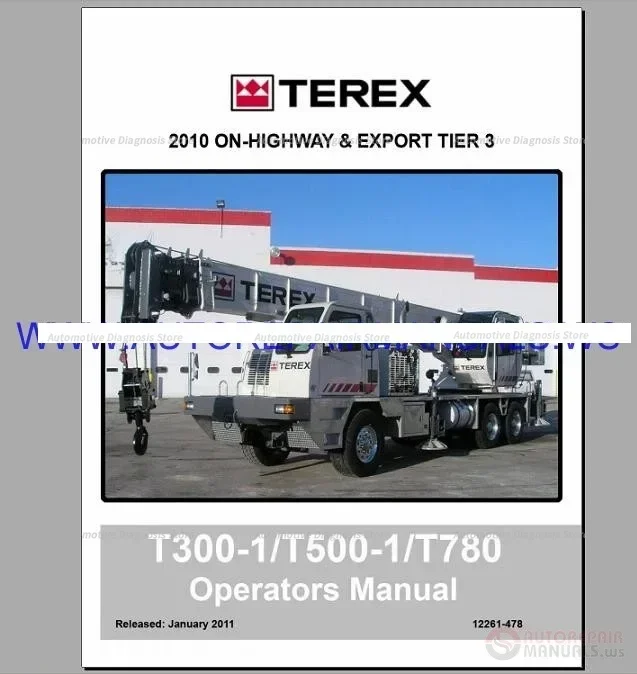 For Terex Crawler & Mobile Crane Full Shop Manual DVD