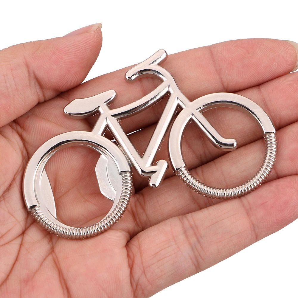 Key Chain Gift for Bicycle Lover Zinc Alloy Keychain Bottle Opener Keyring Beer Soda Bottle Opener Bike Shape Kitchen Gadget