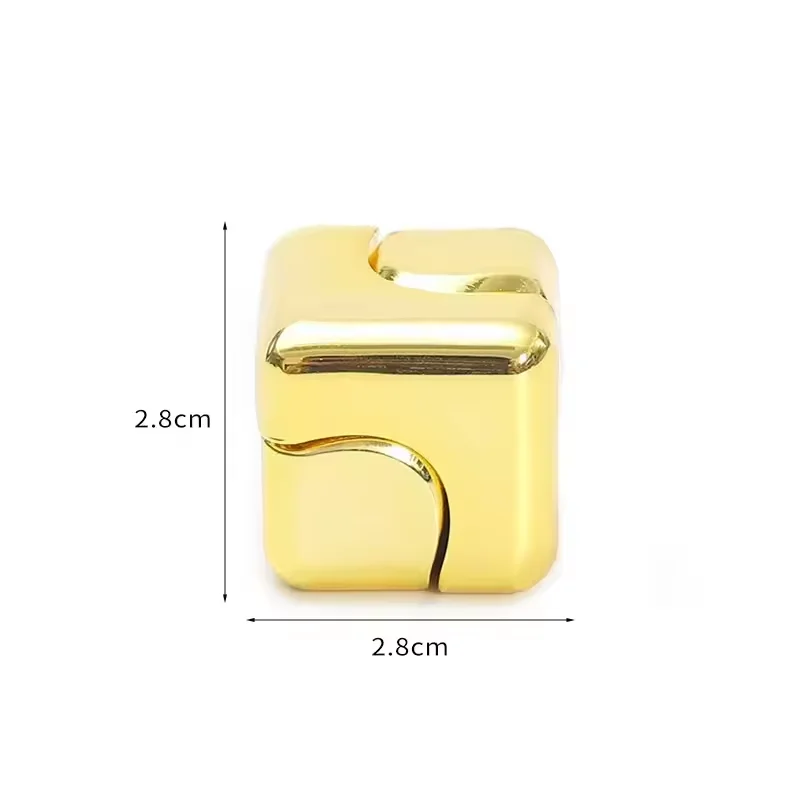 Cube en métal Spinner Fidget jouet bout des doigts Puzzle 3D Gyro Gear sensoriel Anti-Stress soulagement jeux éducatifs pour adultes