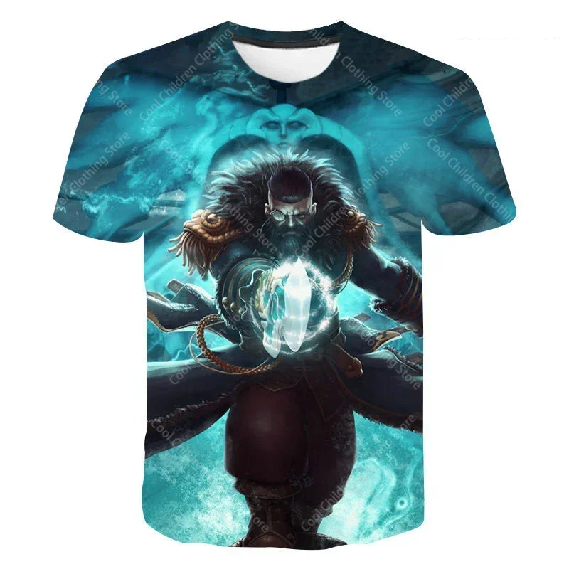 جديد دوتا 2 ثلاثية الأبعاد تي شيرت مطبوع بنين بنات ألعاب تي شيرت قصير الأكمام Harajuku الشارع الشهير بلايز المتضخم ملابس الوالدين والطفل #5