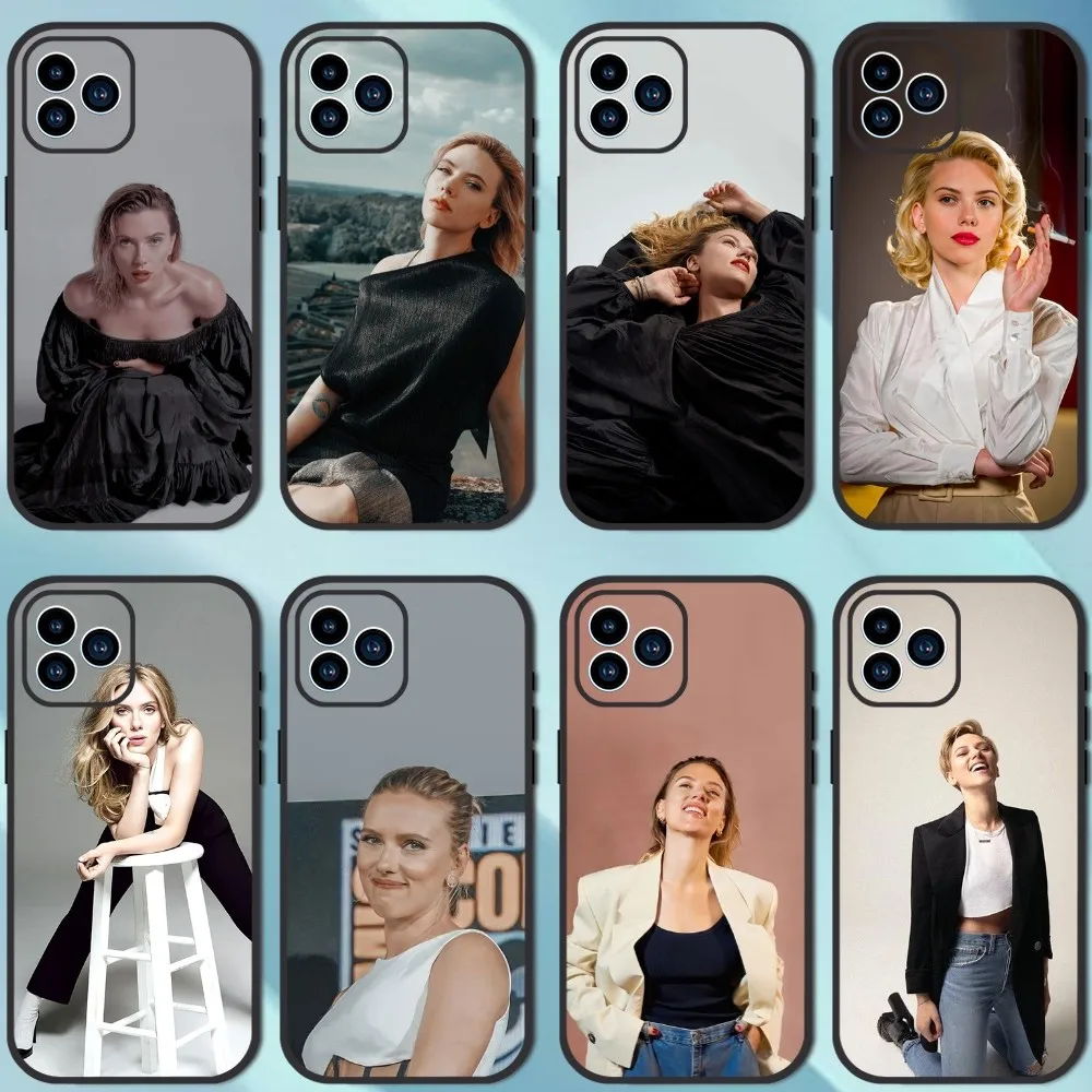 Actor S-Scarlett Johansson Phone Case For iPhone 13 12 11 14 15 Pro XS Max XR X 8 7 6S 6 Plus Soft Back case