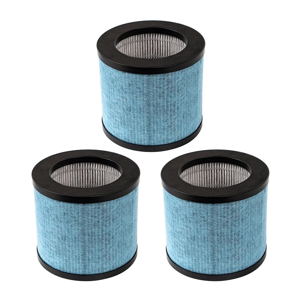 3-In-1 H13 True HEPA Filter Replacement for TOPPIN TPAP002 HEPA Air Purifier Comfy Air C1, Part TPFF002, 2 Pack