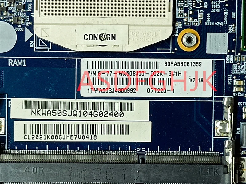 Imagem -04 - Usado 671-wa500-d02a Placa-mãe do Portátil é Apropriado para o Céu Azul Wa50sb Wa50sh Placa-mãe 6-77-wa50sb00-d02a Gtx850m Teste ok