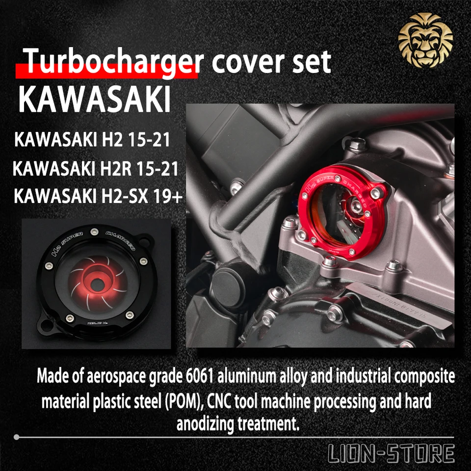 Transparent cover for turbocharging FOR KAWASAKI Z H2 SX H2R H2