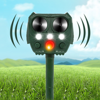 Solar Powered Animal Deterrent Waterproof Solar Power Ultrasonic Repellers Rechargeable for Orchard/Greenhouse/Vegetable Garden