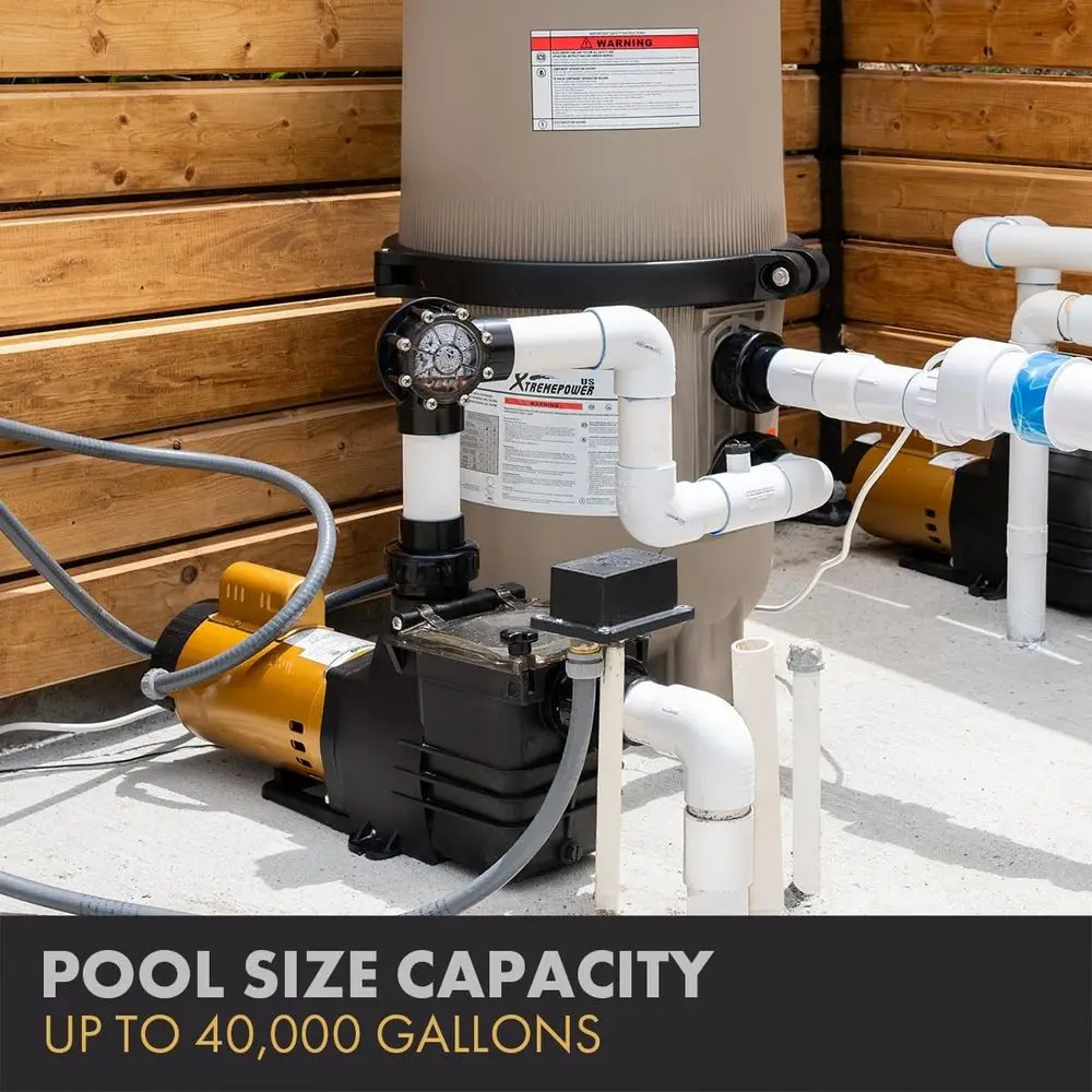 Bomba de piscina de doble velocidad de alto flujo y 2 con 230 V para piscinas elevadas o empotradas