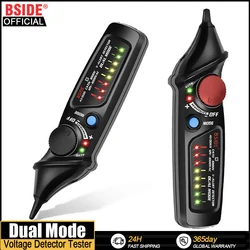 BSIDE Non-Contact Voltage Detector Tester Indicator Profession Smart Test Pencil Live/phase Wire Breakpoint NCV Continuity Meter