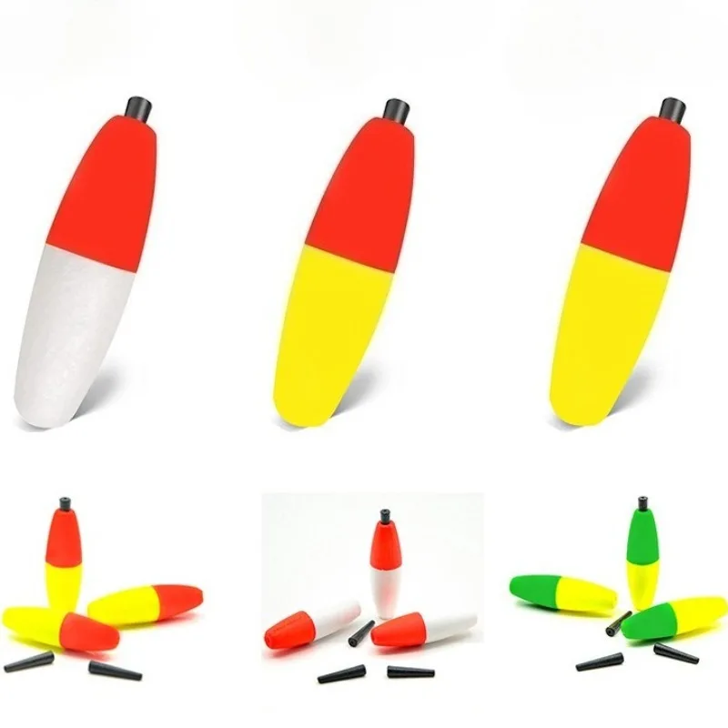 2Pcs Elliptical European Fishing Float Sea Rod Long Cast Positioning Float Anti-tangle High Visibility Abow Freshwater Saltwa...