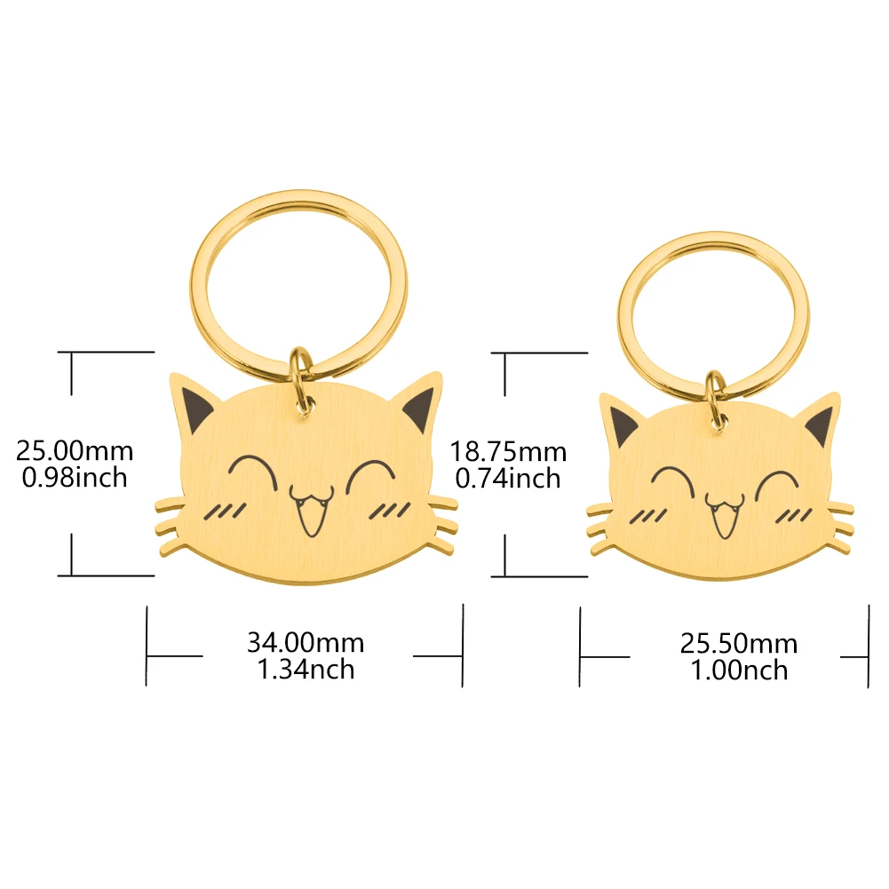 Accessori per etichette identificative per gatti personalizzati accessori per etichette identificative per gatti etichette identificative per animali domestici in acciaio inossidabile per collare inciso per animali domestici gattino all'ingrosso