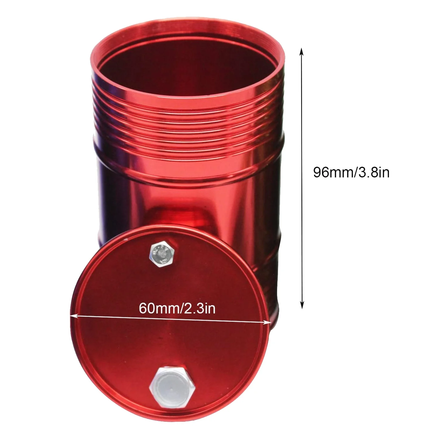 금속 오일 드럼 연료 탱크 컨테이너, 1/10 RC4WD D90 SCX10 락 크롤러 RC 자동차 장식 액세서리