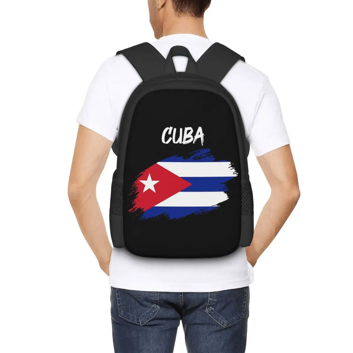 Flag Of Cuba Cuban Patriotic Student Backpack School Bag Hiking Travel Daypack for Men Women Fashion Bookbag Shoulder Bags