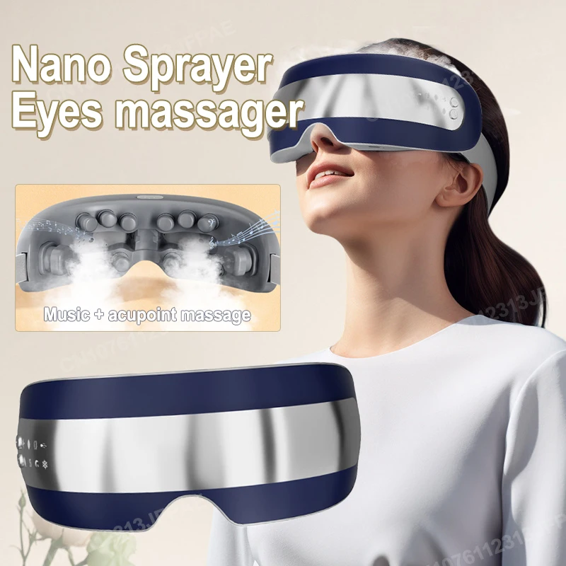 

Smart Nano Steam Eye Massager Smart Airbag Vibration Eye Acupressure Massage Relieve Fatigue Dark Circles Improve Sleep Eye Care