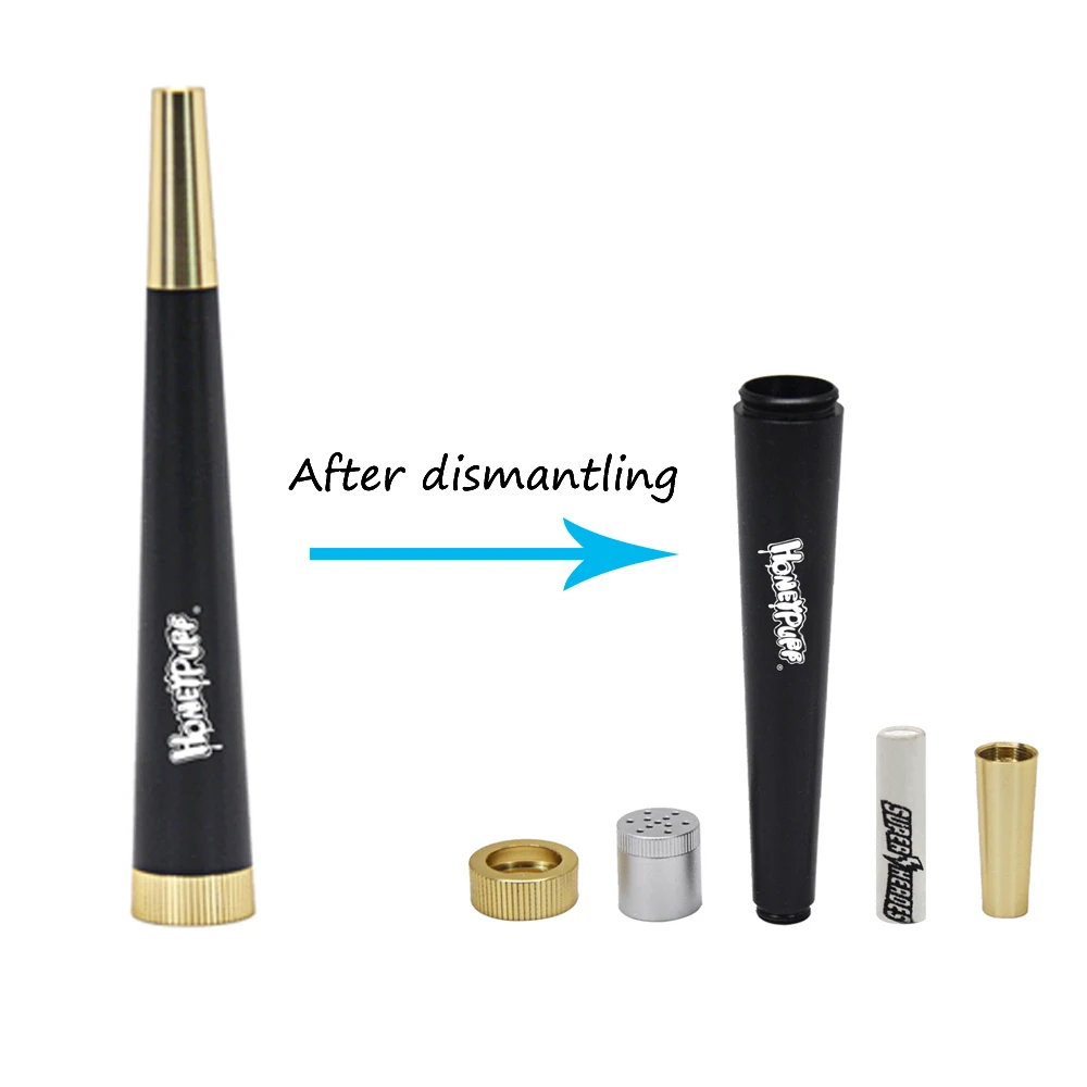 Pipa de Metal para fumar hierba seca con filtro de carbón activado de 5MM, pipa de tabaco extraíble para quemar en seco, accesorios para fumar