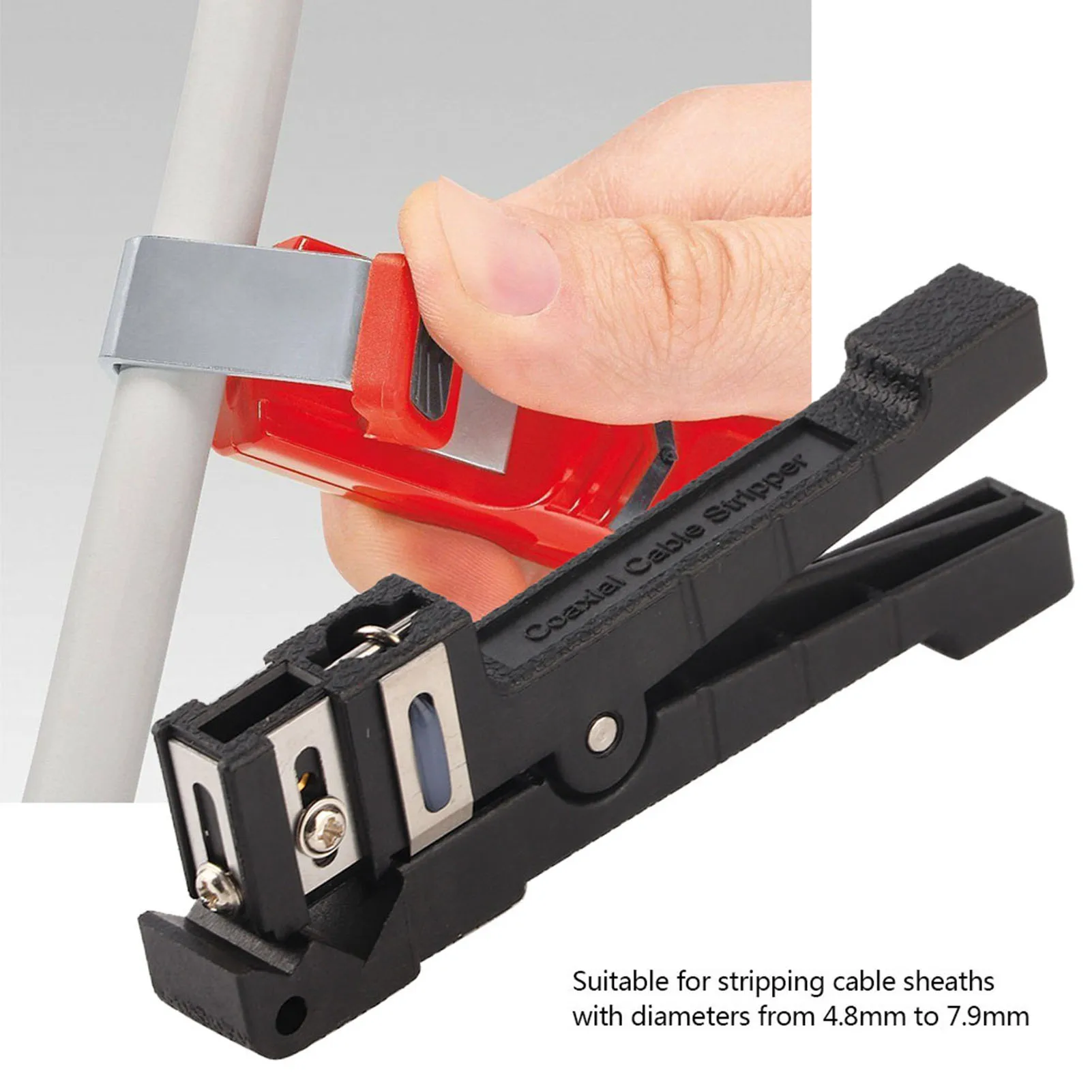 45-165 Optical Fiber Stripper Horizontal Coaxial Cable Stripping Tool Fiber Optic Cable Cutter Hand Tool