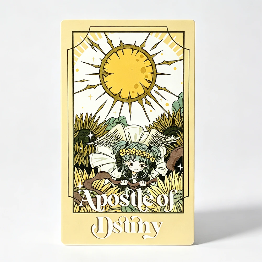 Jeu de tarot Apostole du Destin, 78 pièces, illustrations vibrantes de dessins animés, cartes de tarot, jeu de société, guide facile à lire pour les débutants
