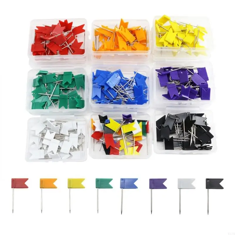 50 Stück Push Pins Thumb Tacks Dekorative Pushpins Message Board Tacks Flag Pins