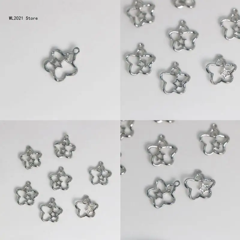 5 Pcs Fashion Star Pendant Small Hollow Star Charm Pendants Jewelry DIY Accessories for DIY Necklace Bracelets Jewelry