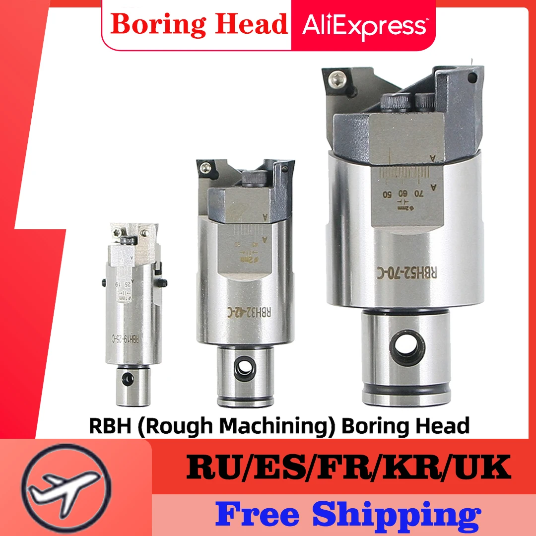 Rbh Double-edged Cnc Ajustável Bt30 Bt40 Sk40 Ferramenta Titular Rbh Boring Bar Cutter Boring Handle Lbk Rough Boring Head