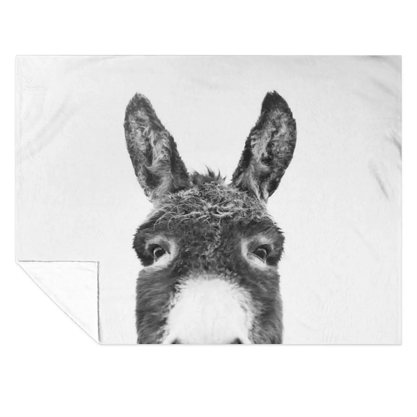 

Peeking Donkey Throw Blanket valentine gift ideas christmas gifts Winter beds Soft Big Blankets