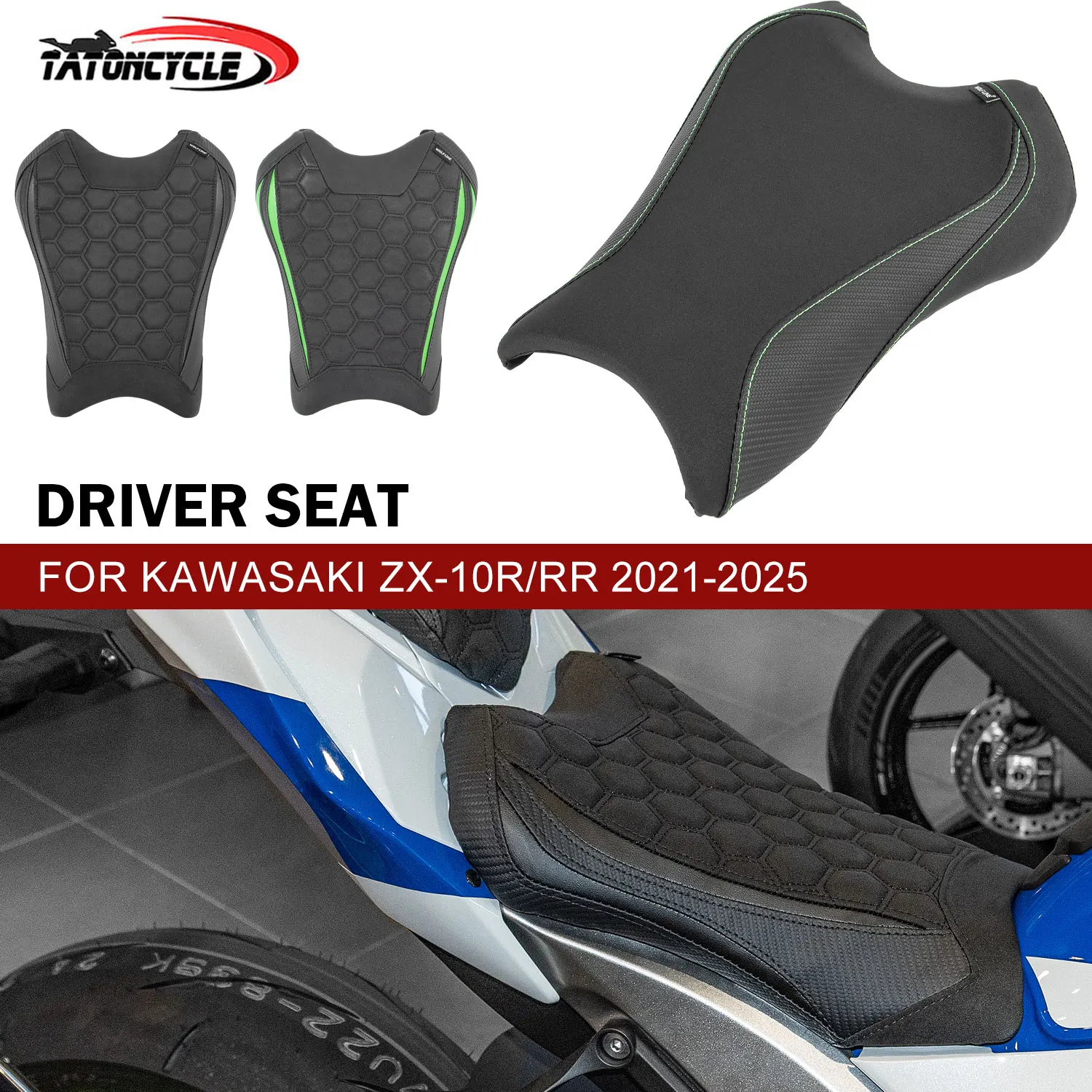 

ZX 10R 10RR Motorcycle Seat Cushion For Kawasaki ZX-10R/RR 2021-2025 Super Curve Moto Front Covers Seats