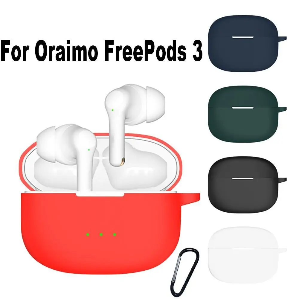 Anti-Fall Earphone Case Silicone Dustproof Wireless Earbuds Accessories Washable Shockproof for Oraimo FreePods 3