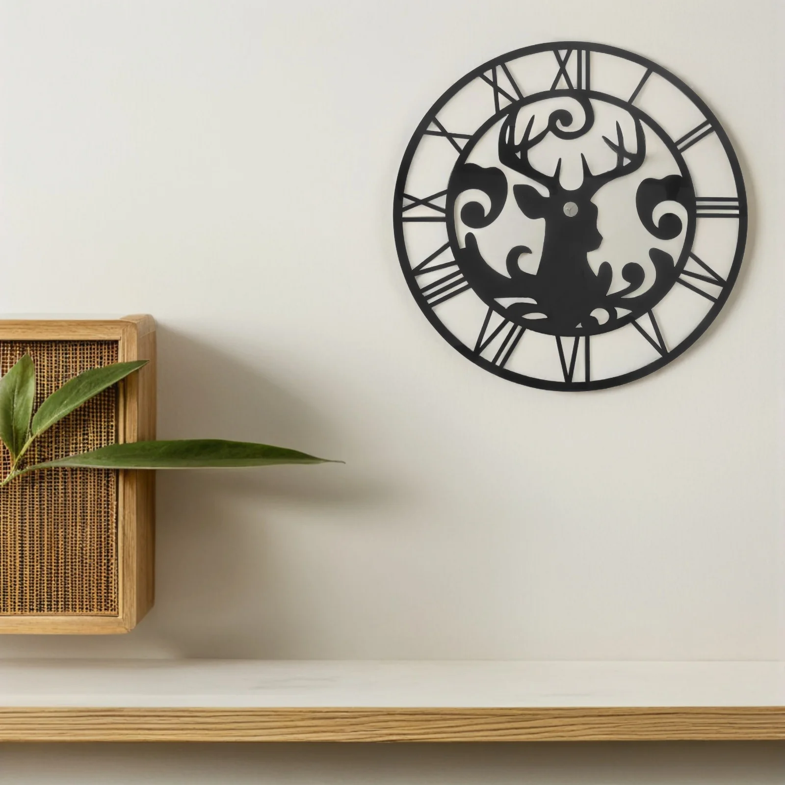 

2Pcs Round Roman Numeral Acrylic Mirror Surface Wall Clock Sticker DIY Decorative Adhesive Clock Face Replacement for Living