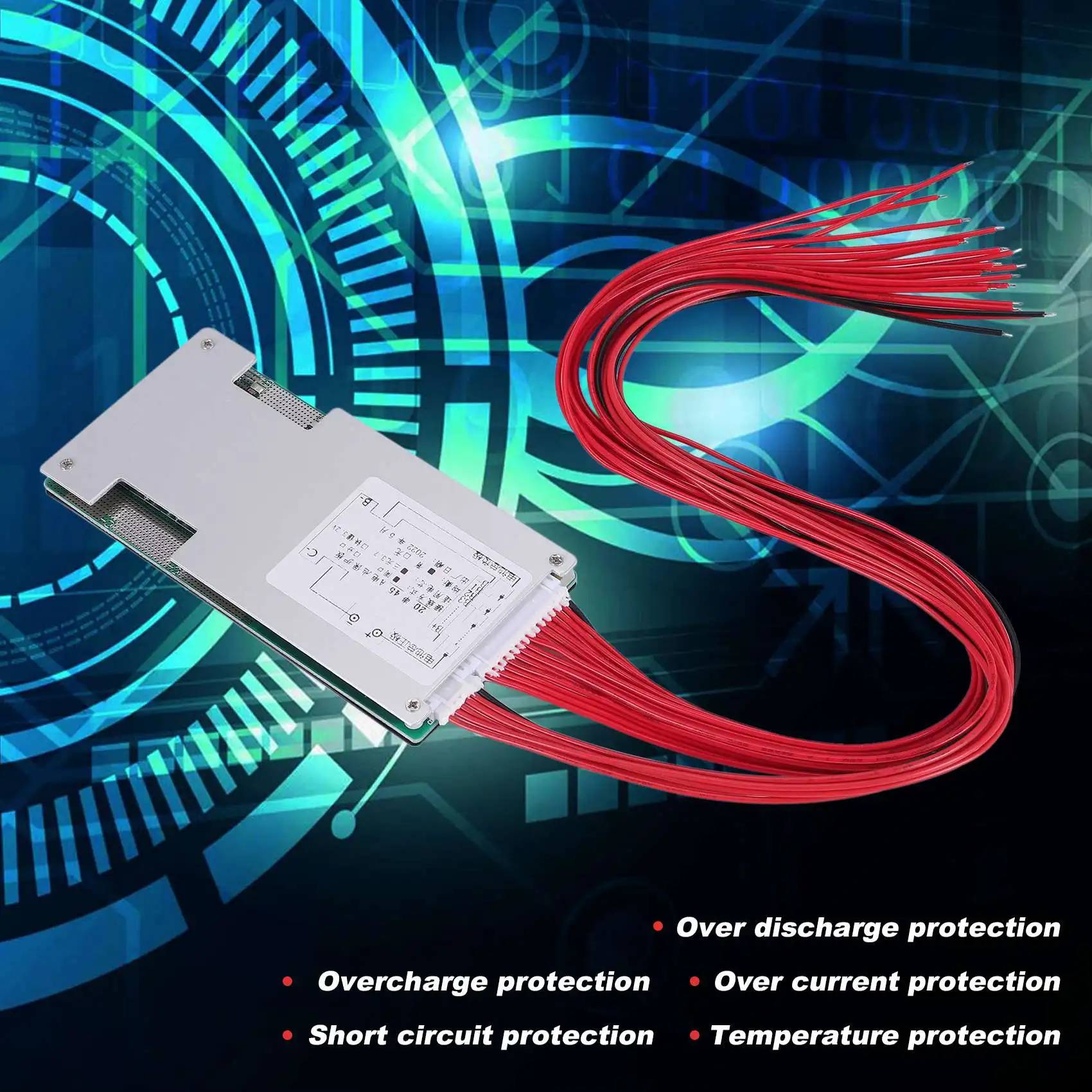 BMS 20S 72V 45A 18650 papan pelindung baterai Lithium baterai PCB pengisi daya penyeimbang aktif Bank daya suplai pengisian