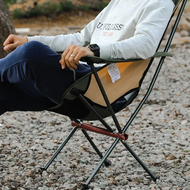 Leisure Folding Recliner Chair, Comfortable Backrest Beach Chairs, Convenient Sun Lounger, Stable and Durable, Fashion