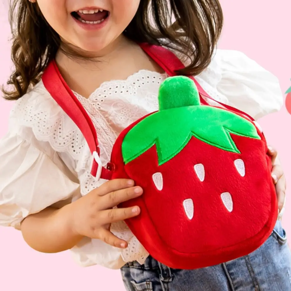Simulation Karotte Karotte Plüsch Tasche Trendy Mode Cartoon Erdbeere Puppe Tasche Erdbeere Plüsch Obst Plüsch Schulter Taschen Mädchen