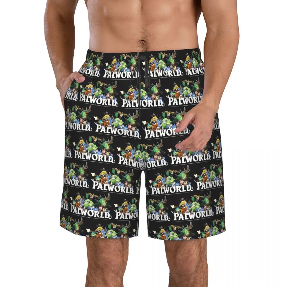 

Palworld Action Adventure Game Trunks Beach Board Shorts Casual Quick Dry Swim Summer Men Pants