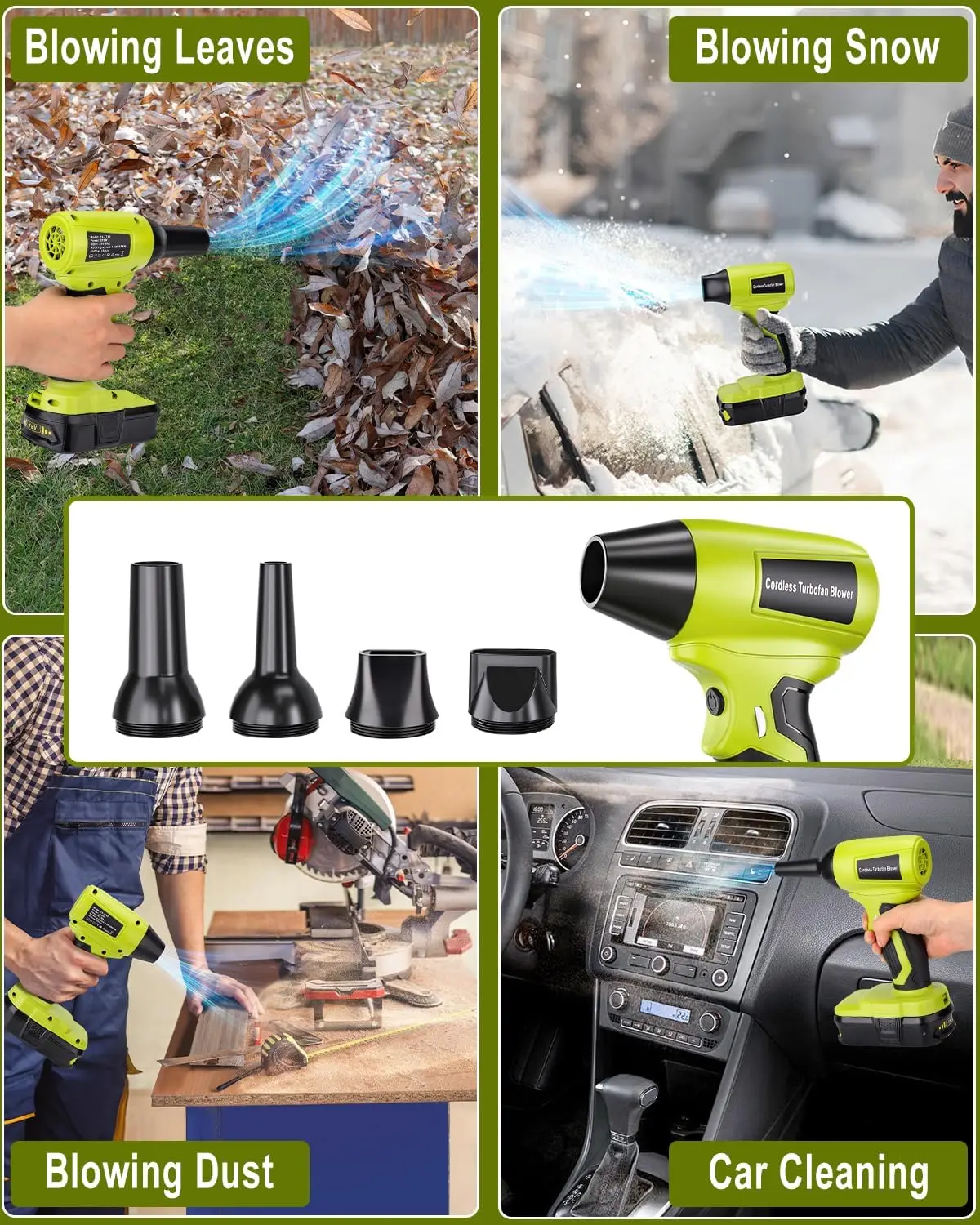 Аккумуляторная воздуходувка для листьев Ryobi 18 В — бесщеточный двигатель, 130 тыс. об/мин, легкая воздуходувка для листьев и снега (батарея в комплект не входит)