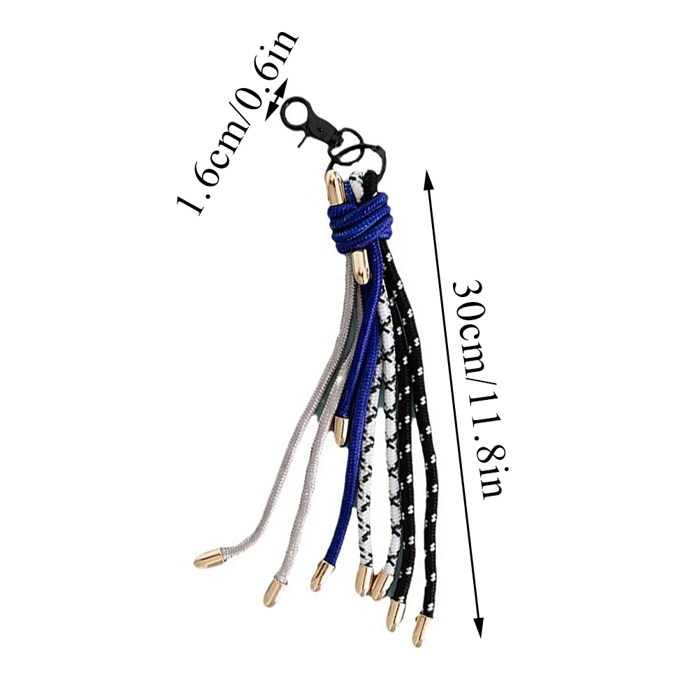 2024 New Anti-theft Keychain Fashion Bag Accessories Luxury Tassel Female Bag Decoration Korean Multi-color Rope Charms For Bags