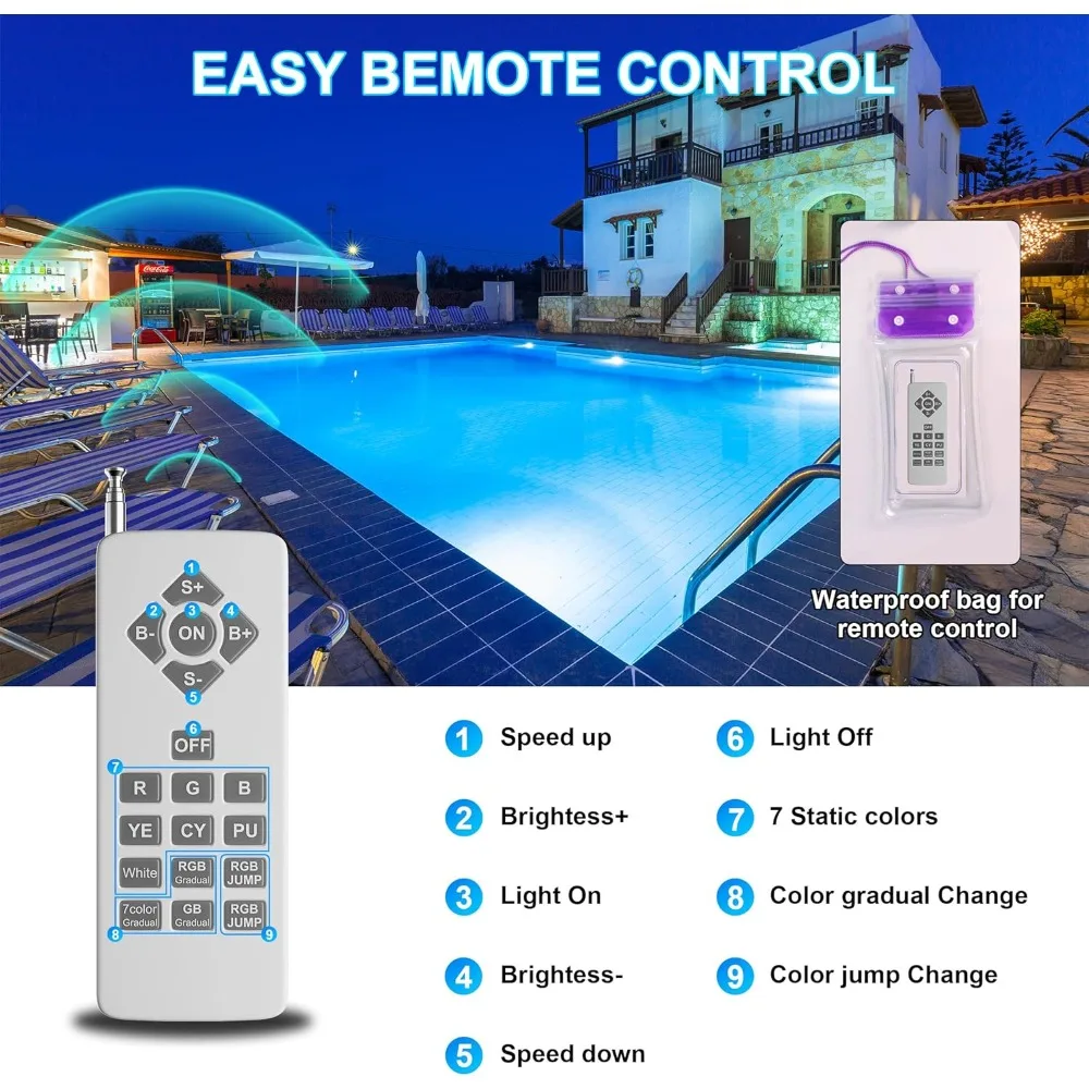 لمبة إضاءة حمام السباحة LED لحمامات السباحة الداخلية - أضواء حمام السباحة LED بقدرة 90 وات #6