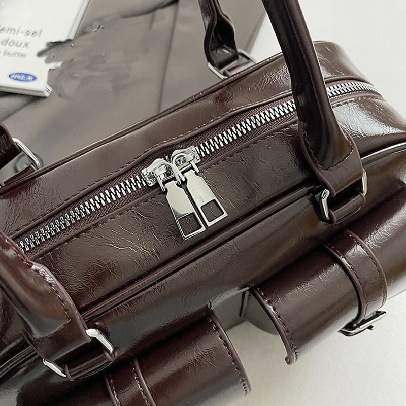 New Women's Handbag Light Luxury Niche PU  High-end Feel Hand-held Bill of Lading Shoulder Bag