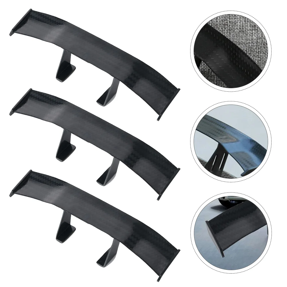 

3 Pcs Rear Wing Spoiler Mini For Car Tail ABS Material High Speed Stable Easy Install Universal Auto Accessories