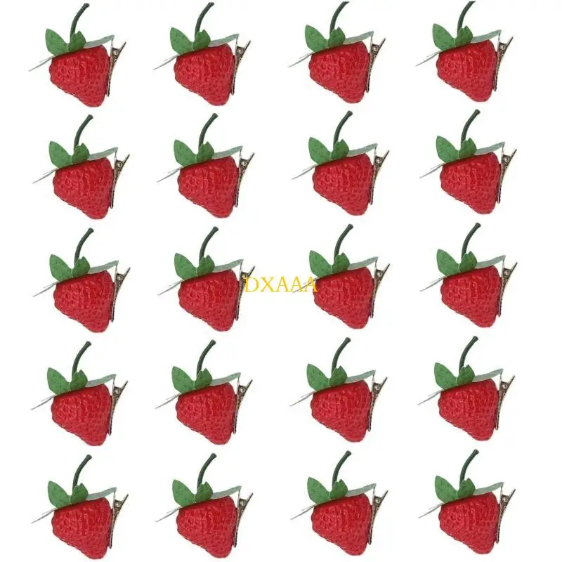 

DXAA Реалистичный клубничный волосы скипит фрукты маленькая клубничная головная одея