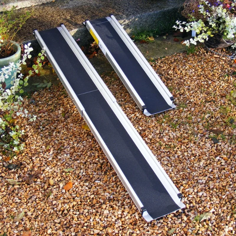 Portable Retractable Multifunctional Aluminum Ramp, Accessible Slope Climbing Plate For Wheelchair & Cargo Loading