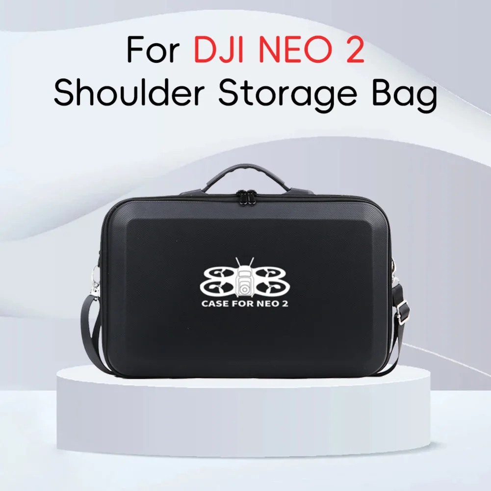 Portable Waterproof PU Leather Carrying Case for DJI NEO2 with Adjustable Strap Designed for Travel and Outdoor Use