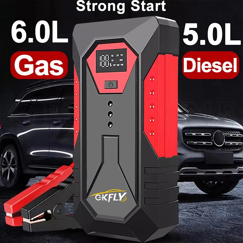 GKFLY – démarreur de saut de voiture Portable, 18000mAh, batterie externe, chargeur de voiture, dispositif de démarrage 12V, essence, Diesel, Booster d'urgence pour voiture