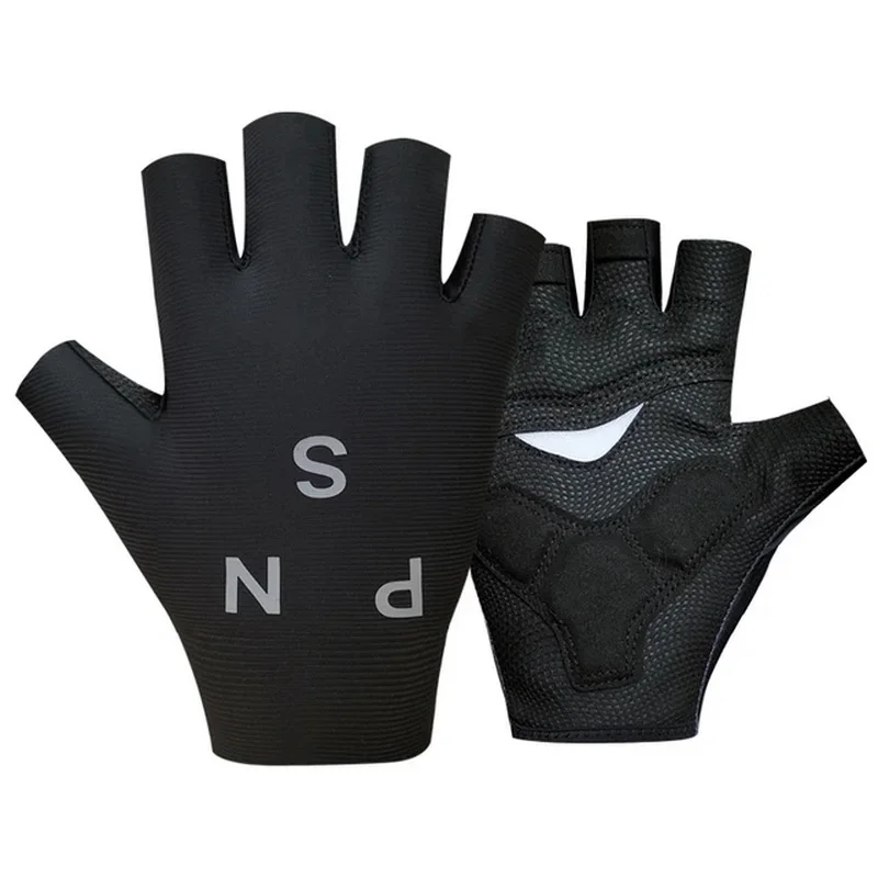 

2024 PNS TEAM One Pair Sports Half Finger Cycling Jersey Gloves MTB Road Mountain Bike Bicycle Gel Gloves