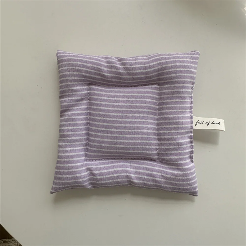 Korean Multi-color Laminated Cotton Striped Coasters Fresh Dining Table Fabric Heat-insulating Mats Home Decorative Coasters