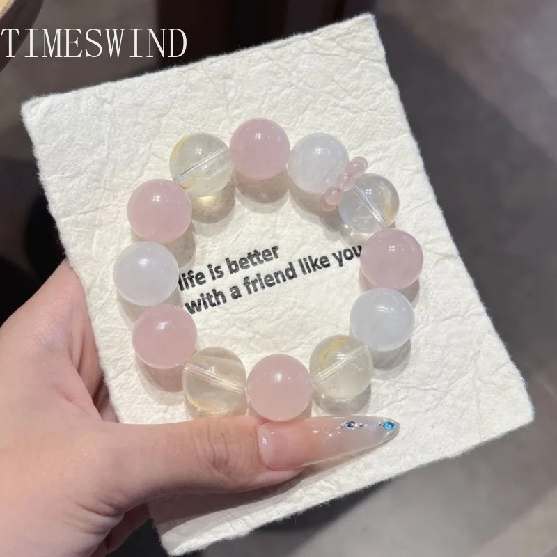 

TIMESWIND Аутентичный Кристалл Розовый Белый Синий Круглый Бисер Женский Модный Браслет Ювелирные Изделия с Сертификатом