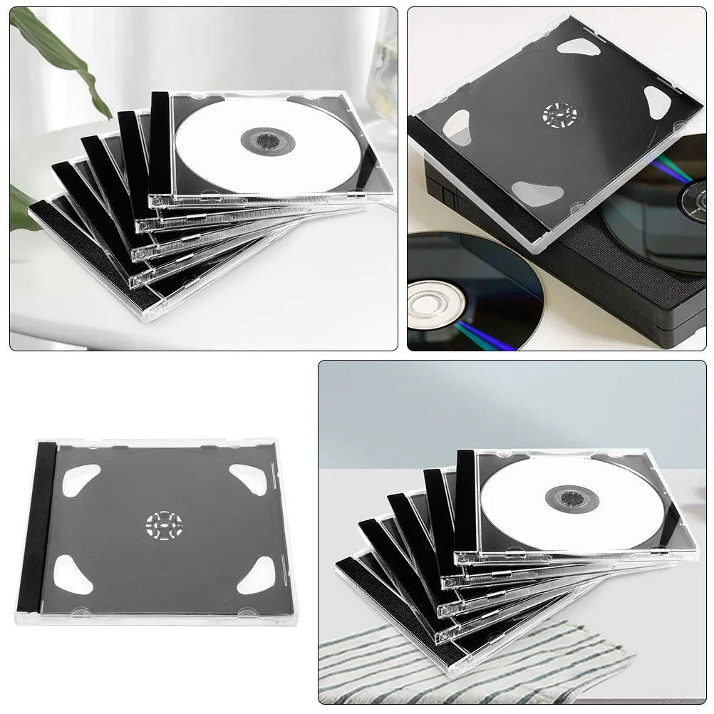 

8Pcs Cd Cases Clear Storage Organizer Durable Dvd Holder Dustproof Scratch Resistant Protector Cd Case Disc Storage Box